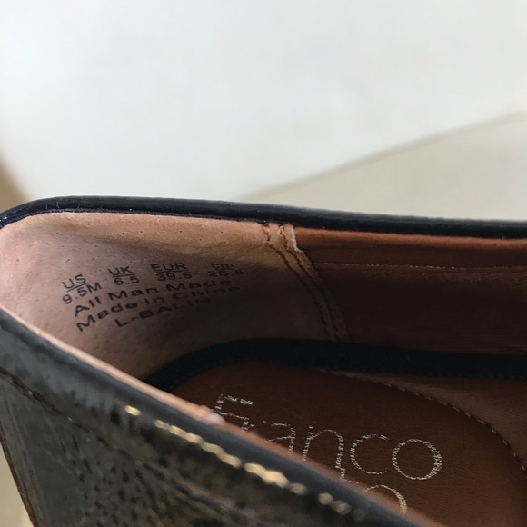 Franco Sarto Balin Platform Penny Loafers Patent Shiny Navy Blue Size 9.5 NEW - Picture 5 of 7